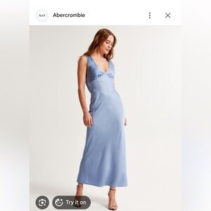 Abercrombie & Fitch Light Blue Maxi Dress